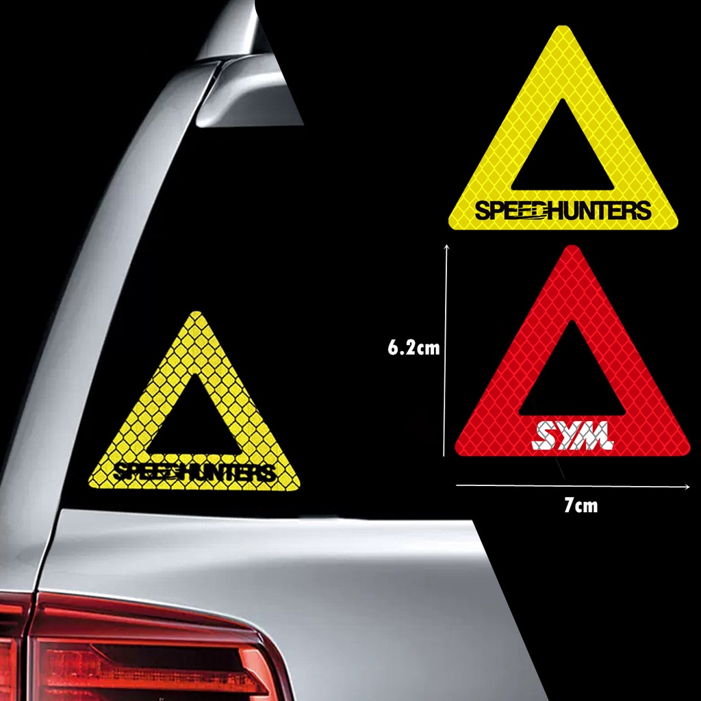 Nhãn Dán Cảnh Báo Tốc Độ Cao Hình Tam Giác 3d Phản Quang Thông Dụng Cho Xe Mô Tô gsx adv150 benelli honda namx