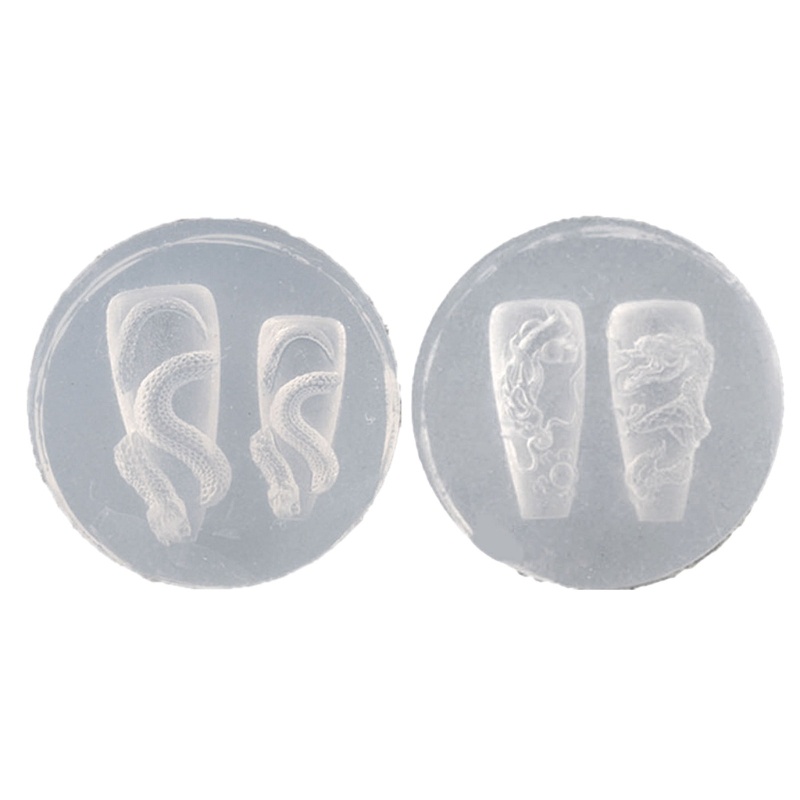 Khuôn silicone Chạm Khắc Móng Tay Hình Rắn diy