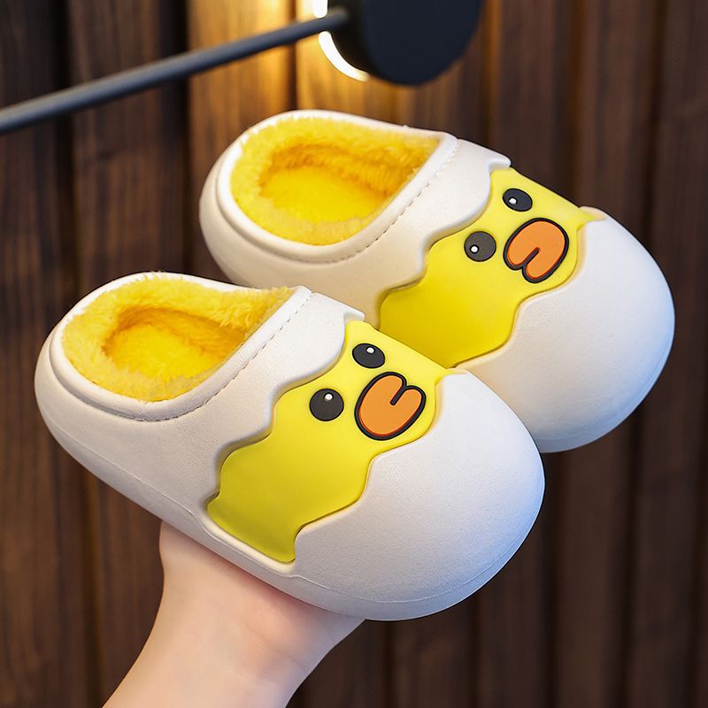 Dép cotton Lót Nhung Chống Trượt Chống Thấm Nước Dễ Thương Xinh Xắn Cho Bé