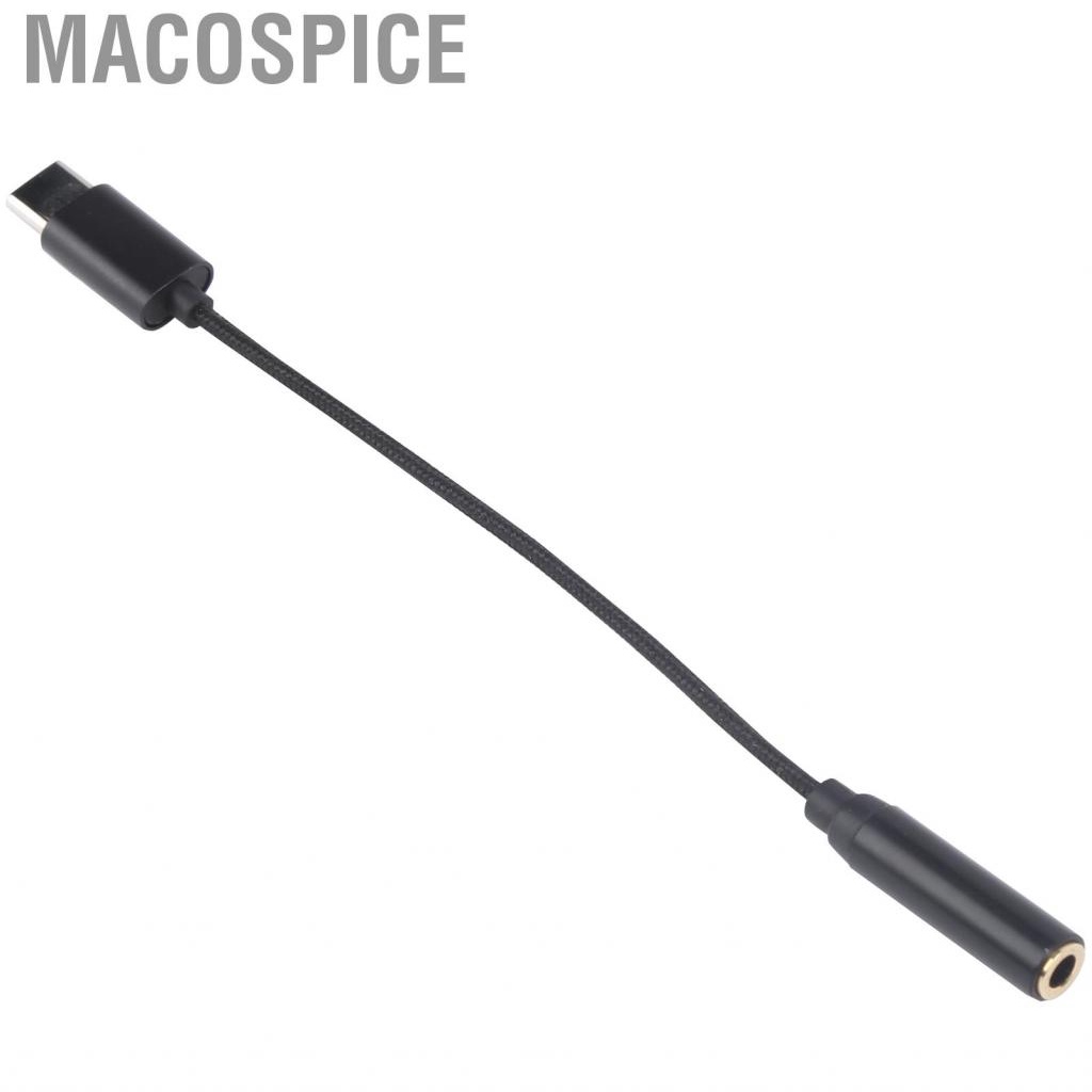 Macospice 3.5mm TRRS To Type‑C Adapter Cable Converter Braid For Port♡♡