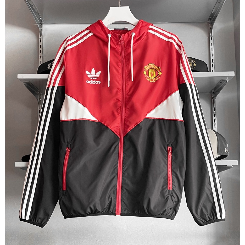 AK Hoodie Gió Adidas Original MU-TQXK-Đỏ tay Đen