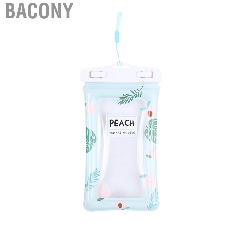 Bacony Floating Waterproof Phone Pouch Case Transparent Support Touch Screen for Water Sports Swimming