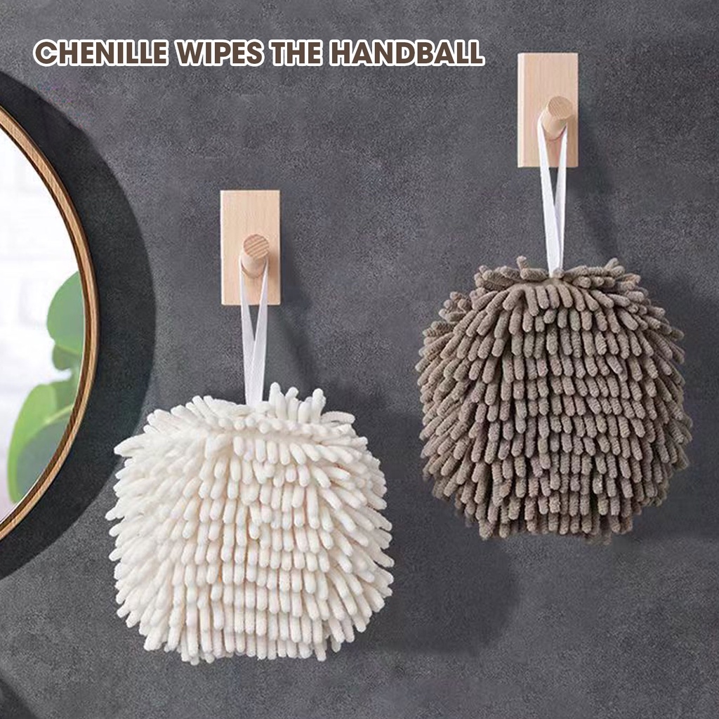 Khăn Lau Tay Bằng Sợi microfiber Mềm Mại Thấm Hút Nước Nhanh Khô Kèm Móc Treo Tiện Dụng Cho Nhà Bếp / Phòng Tắm