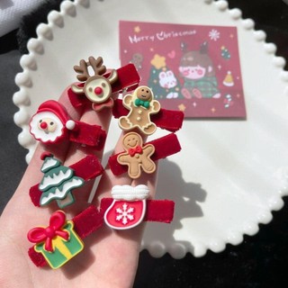 (Bán buôn-chuyên sỉ) Set,Vỉ 5 kẹp tóc noel cho bé