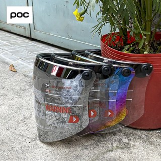 Kính nón bảo hiểm 3/4, 1/2 flat dài - gắn mũ bảo hiểm 3/4 che kín mắt có thể mở lên xuống được