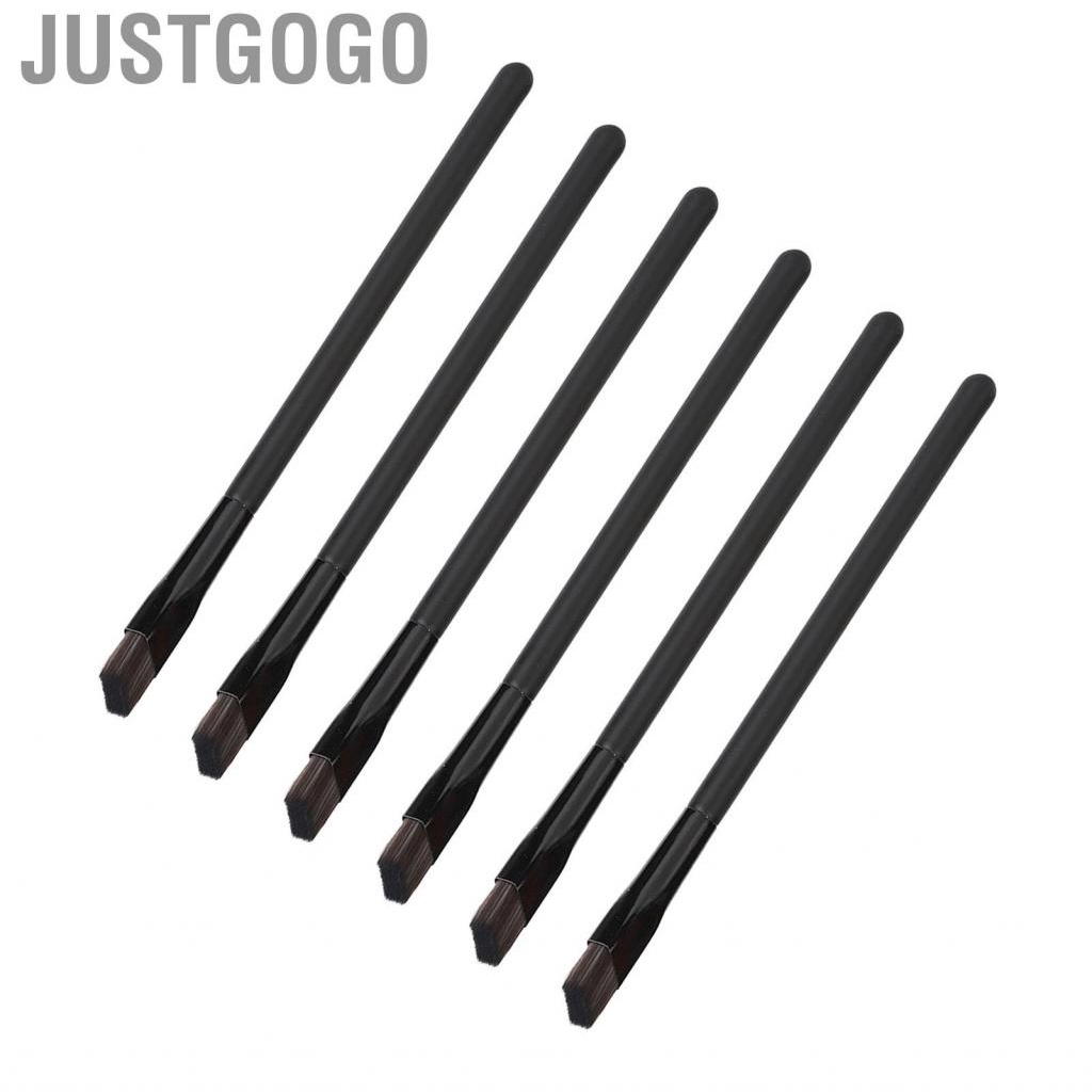 Justgogo 6PCS Eyebrow Brushes Eye Makeup  Brush Square Angled Brow ACM