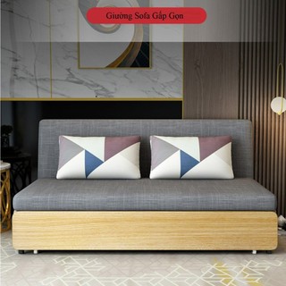 Giường sofa gỗ cao cấp, giường ghế sofa phòng khách, giường sofa gấp gọn đa năng