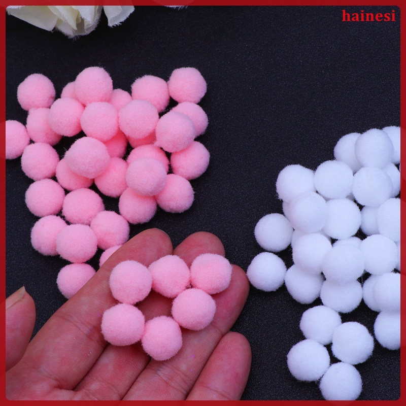 Set 200 Kẹp Tóc Đính Bóng Lông Nhân Tạo Nhiều Màu Sắc Thủ Công Cho Bé matas para poms Nghệ Thuật Và Trẻ Em