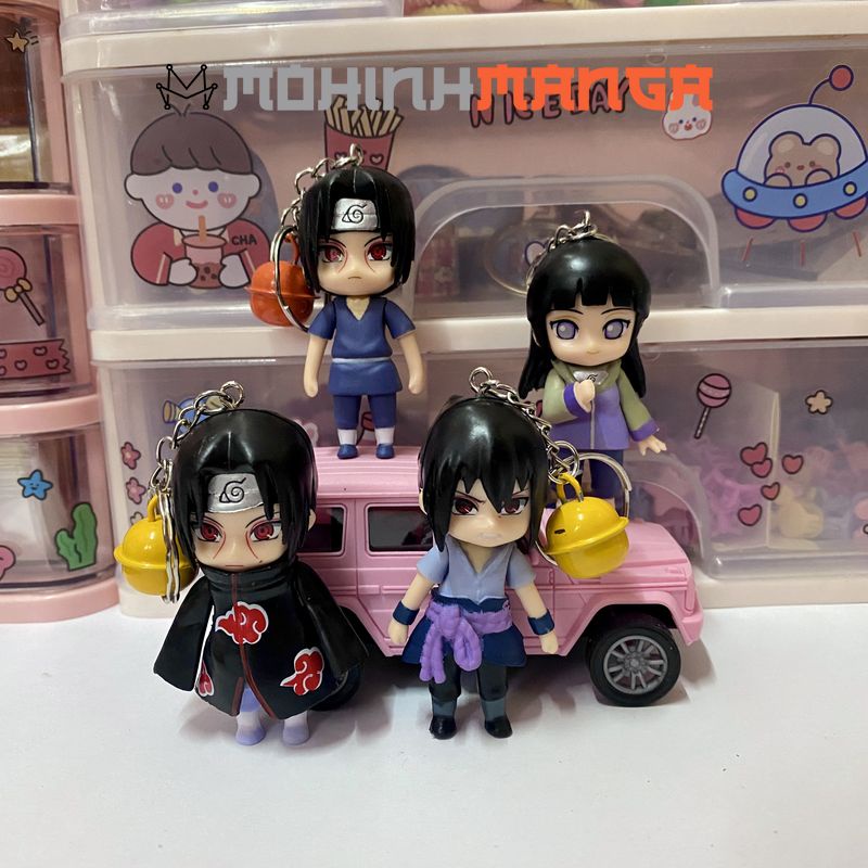 Móc khóa mô hình 12 nhân vật Naruto Kakashi Sasuke Itachi Gaara Sakura Minato Rock Lee Nara Shikamaru Hinata Boruto