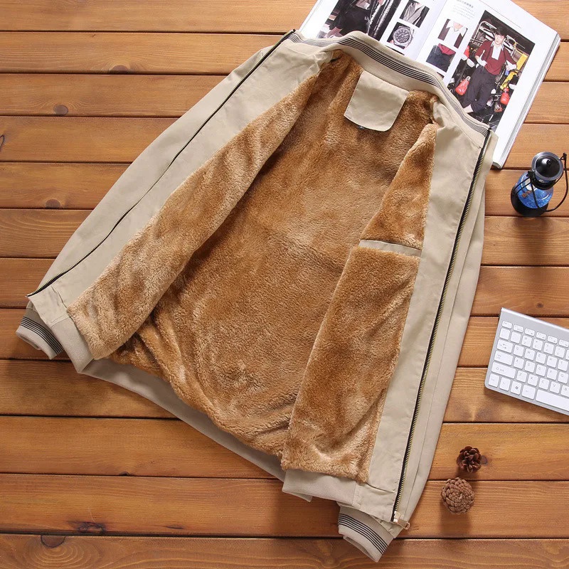 Áo Khoác Vải Len m-5xl Màu Đen Thời Trang Cho Nam