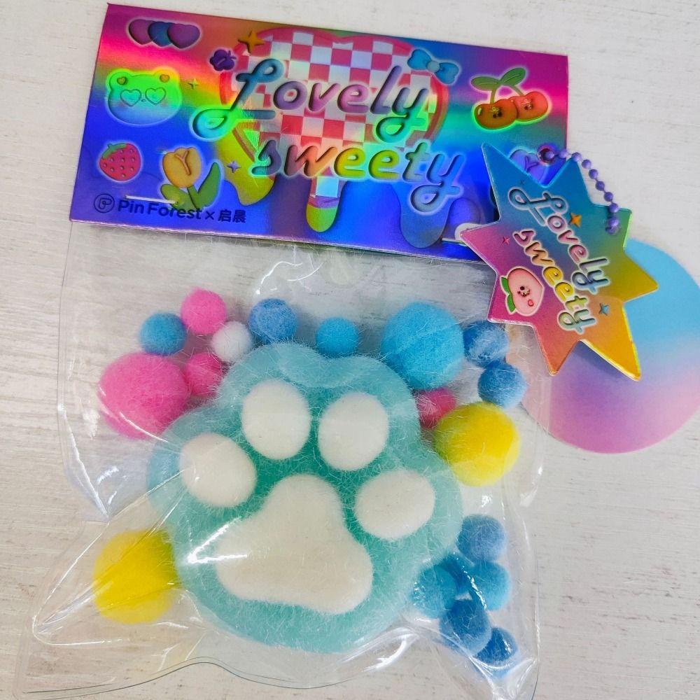 Đồ Chơi Bóp Mềm Mại Hình Dấu Chân Mèo Chuột hamster Bằng Vải Bông An Toàn Sáng Tạo Cho Người Lớn