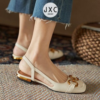 JINxCHOY  Giày sandal mũi vuông phong cách sang trọng thời trang cho nữ giày sandal nữ dép nữ quai ngang
