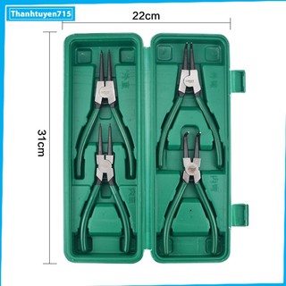 Bộ 4 kìm mở phe 7inch chất liệu thép hợp kim chống gỉ - Kìm mở phe trong ngoài, kìm mở phe đa năng