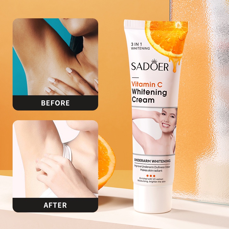 CYREAL Vitamin C 50g Kem tẩy trắng nách làm trắng vùng kín Kem làm trắng da vùng nách