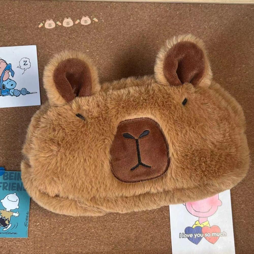 Mmluck Túi Đựng Bút Hình capybara Nhồi Bông Mềm Mại Đáng Yêu