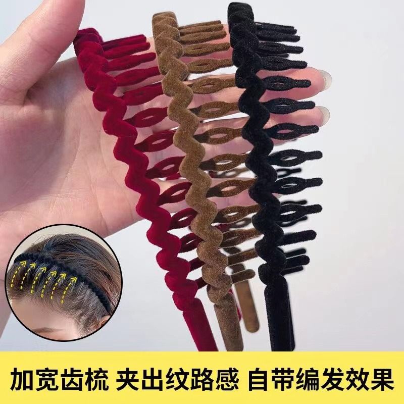 Set 3 Băng Đô Cài Tóc Co Giãn Đơn Giản Thời Trang Hàn Quốc Cho Nữ
