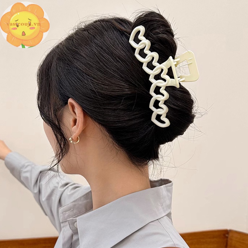 Vastji Kẹp Tóc Hình Trái Tim Nhiều Màu Sắc Ngọt Ngào vn
