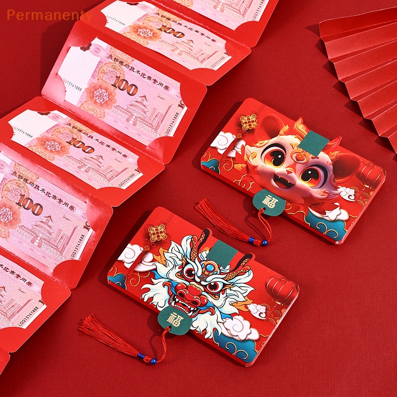 Bao Lì Xì 6 Ngăn Đựng Tiền Giấy May Mắn Cho Năm Mới / Đám Cưới / Quà Tặng