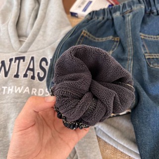  Quần Jean Lót Lông Cừu Dày Dặn Dáng Rộng Thời Trang Xuân Thu 2023 Cho Bé 