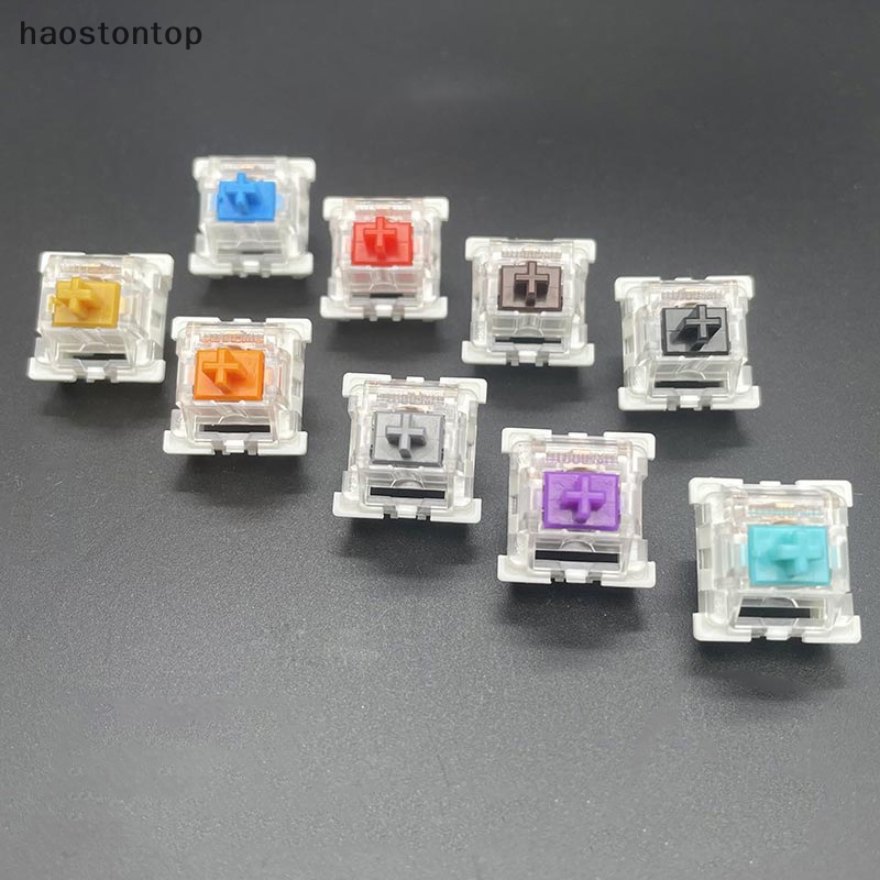 Haostontop Set 10 Nút Công Tắc Chống Bụi Cho Bàn Phím Cơ game axis blue red brown rgb 3pin vn