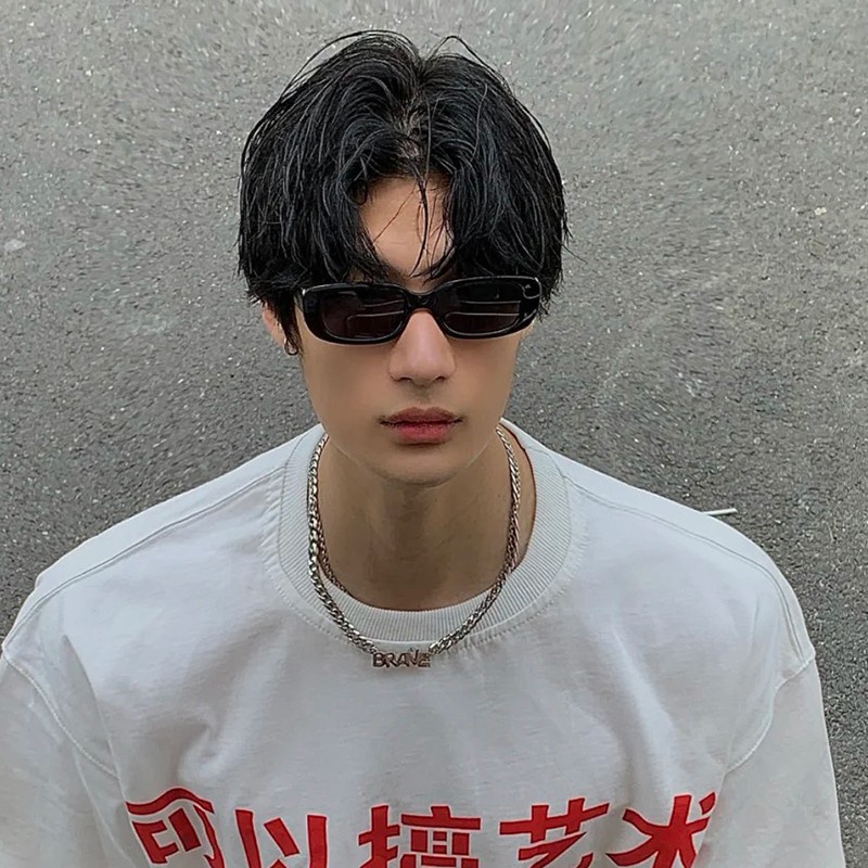 Thời Trang Kính Mát Gọng Vuông Phong Cách retro Cho Nữ Đen