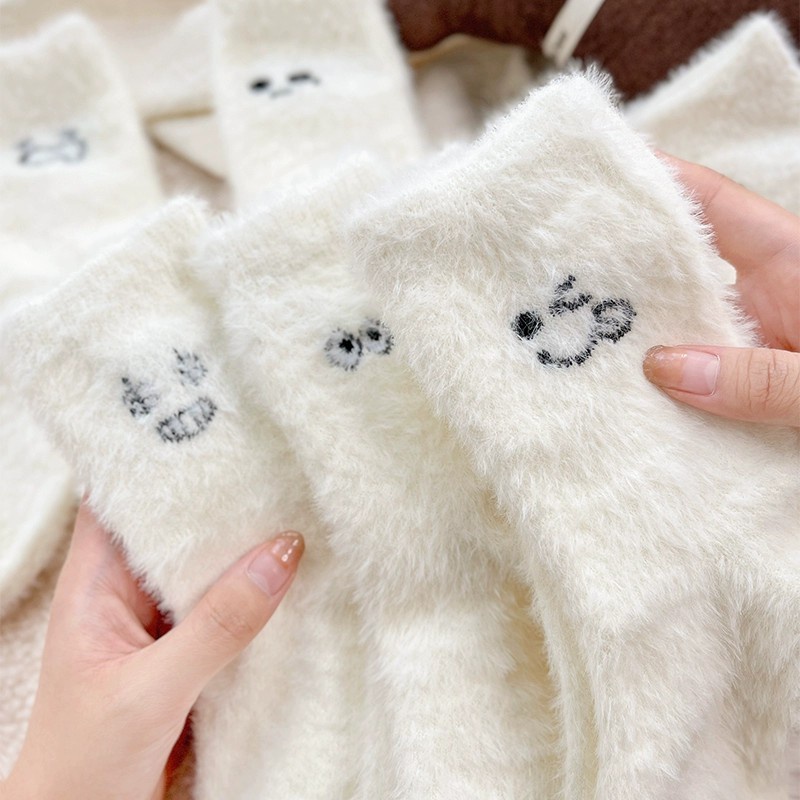 Tất Vớ Cổ Cao Nữ Mùa Đông - Dày Dặn Lông Nhung Cute Giữ Ấm Mùa Thu Đông