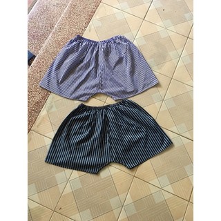 Quần đùi 2 màu kẻ sọc đen trắng nam mặc nhà, quần đùi kẻ sọc ông già, quần đùi trung niên