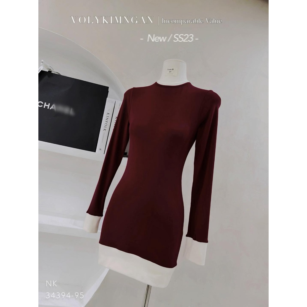 Đầm body td viền đỏ