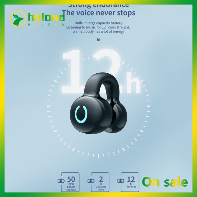 Halo Tai Nghe Kẹp Vành Tai Không Dây Âm Thanh Nổi Phong Cách Thể Thao Thời Trang