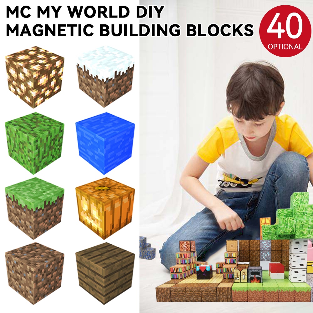 Đồ Chơi Khối Nam Châm Xây Dựng minecraft diy Dành Cho Trẻ Em