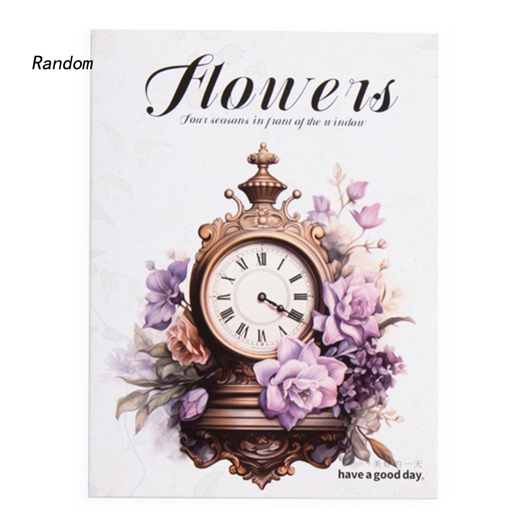 Bộ 30 Miếng Dán Hình Hoa Chống Thấm Nước Dùng Trang Trí Sổ Tay / Điện Thoại / Ván Trượt / laptop diy