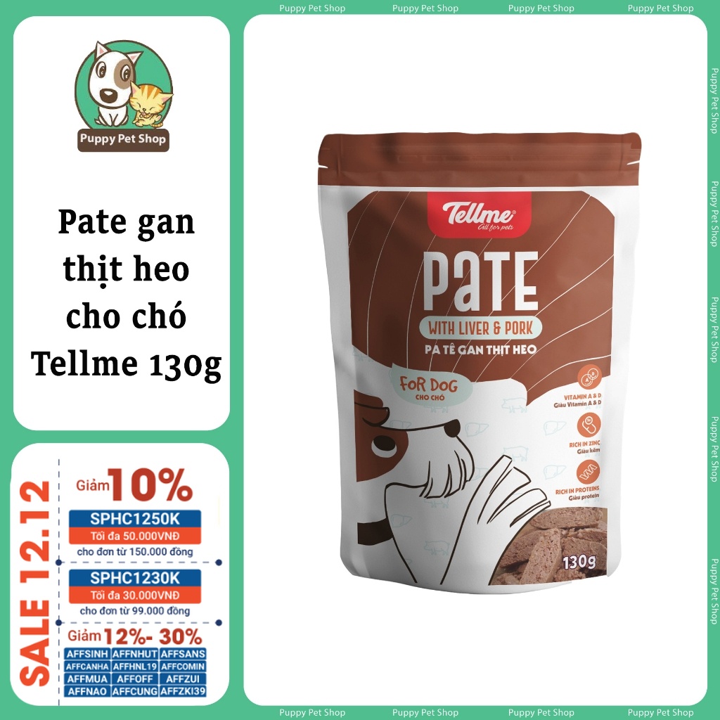 Pate gan thịt heo Tellme cho chó mèo 85g