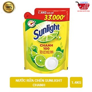 Túi Nước Rửa Chén SUNLIGHT 1,4kg- Hương Chanh