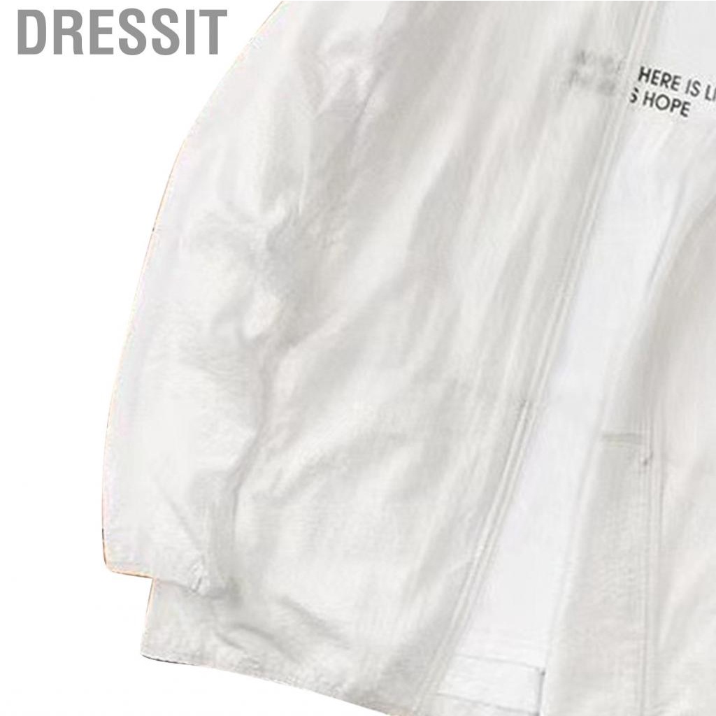 Dressit Men Sun Protection Jacket  Soft and Comfortable Sunproof Clothing Breathable Lightweight Polyester Fiber for Hiking
