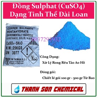 500g đồng sunphat cuso4 đài loan - xử lý rong rêu tảo ao hồ. lb