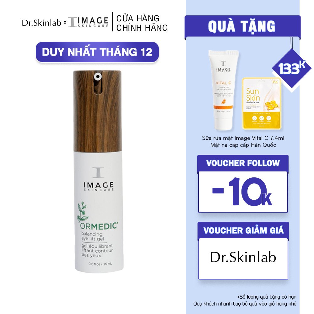 Kem mắt giảm thâm, chống nhăn vùng mắt cho da nhạy cảm, bà bầu Image Skincare Ormedic Balancing Eye Lift Gel 15ml