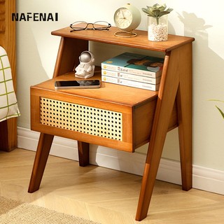 Naafenai tủ gỗ trơn cỡ nhỏ để đầu giường thiết kế đơn giản sang trọng