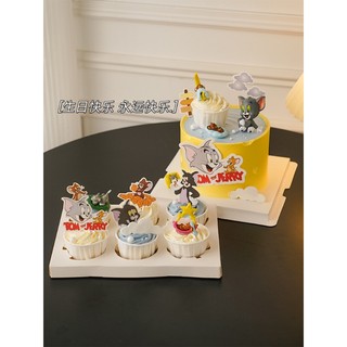 Tom and jerry 's trang trí bánh kem sinh nhật với khuôn trang trí với họa tiết tom và jerry nổi tiếng