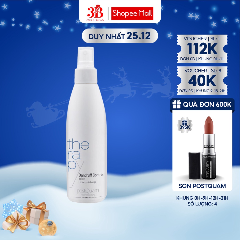 Lotion Giảm Nhanh Gàu Ngứa, Dưỡng Tóc, Giảm Nấm Da Đầu, Ngăn Tóc Gãy Rụng POSTQUAM Dandruff Control Lotion 200ML Q79