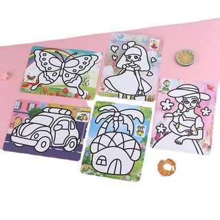 Set 10 tranh cát khổ A4 có kèm cát