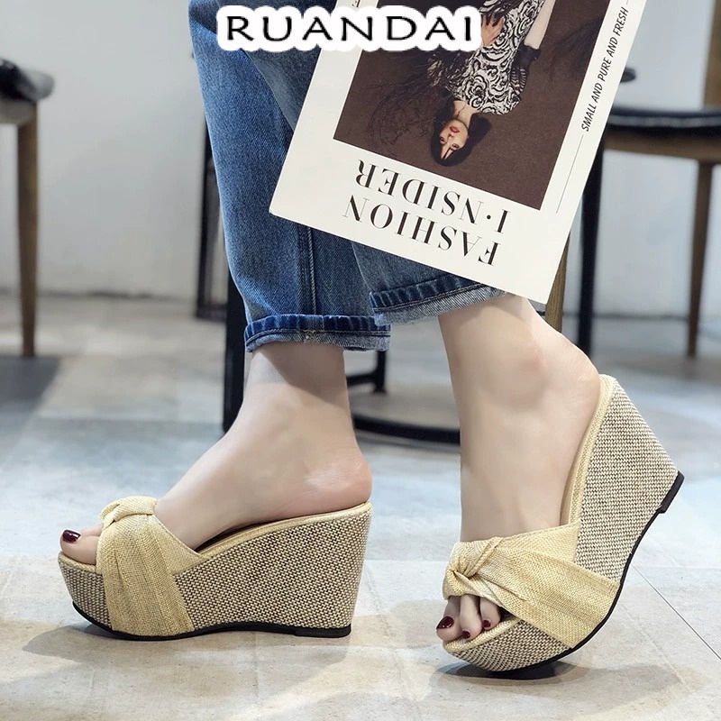 MY  dép nữ Dép xăng đan đế xuồng cao gót sandal nữ 2023 thời trang  Unique Chất lượng cao fashion ins X0101479 37Z230910