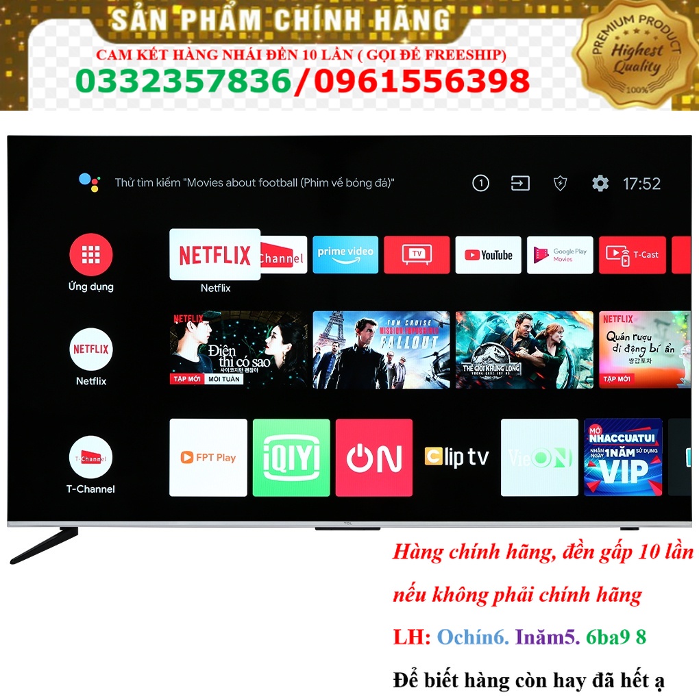 Sale- Android Tivi TCL 65P737 4K 65 inch