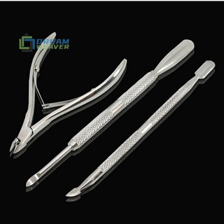 Bộ 3 dụng cụ làm móng nghệ thuật bằng thép không gỉ