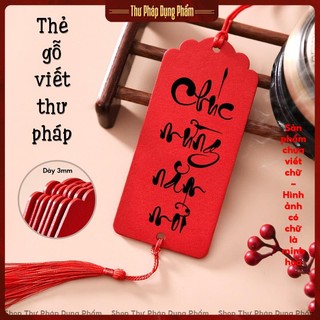 Thẻ gỗ viết thư pháp trang trí tết CHƯA viết chữ Thư Pháp Dụng Phẩm