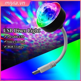 Mini dj disco bóng đèn led rgb usb nhiều màu sắc đèn sân khấu trang trí tiệc ô tô không khí điều khiển bằng giọng nói đèn ngủ miyia.vn