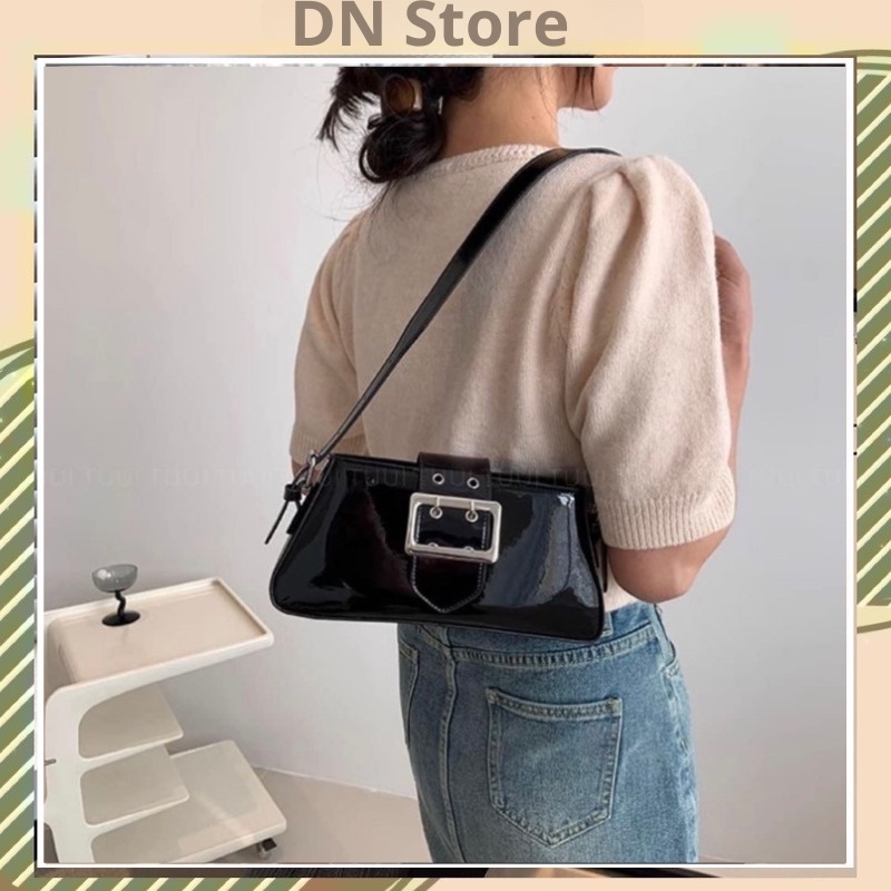 Túi Xách Nữ Túi Kẹp Nách Đeo Vai Da Bóng Cá Tính Sang Chảnh DN Store