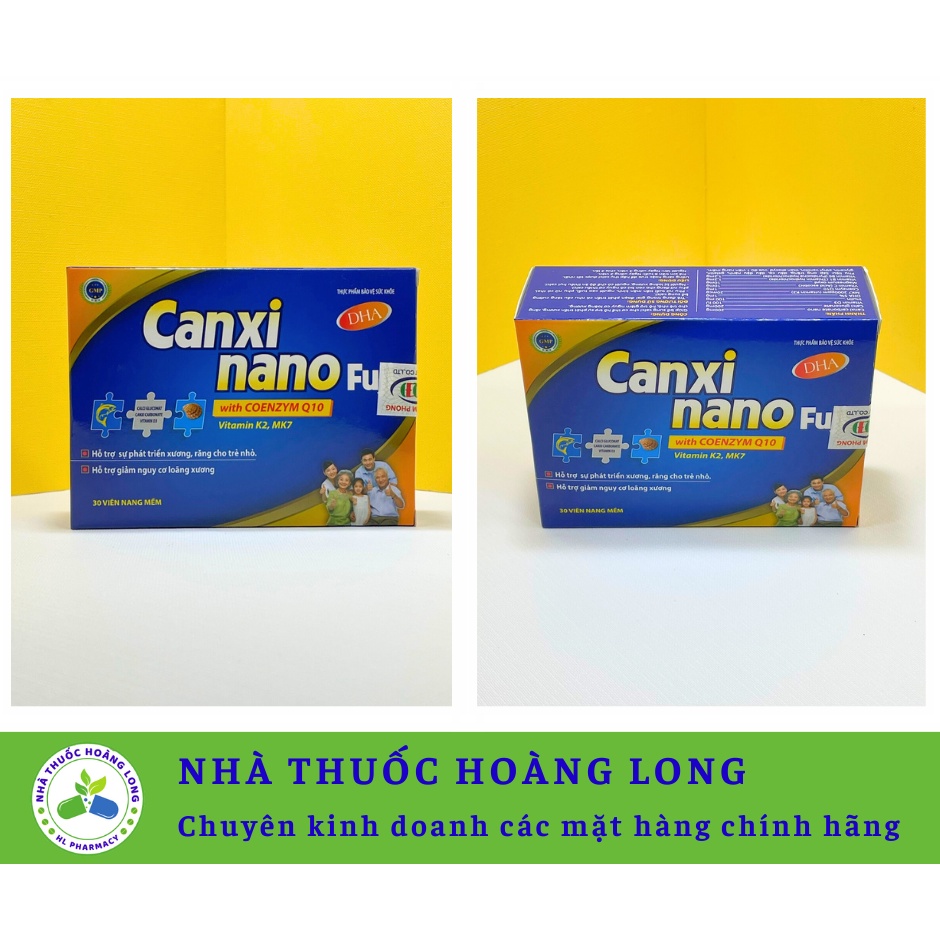 Bổ sung canxi cho cơ thể Canxi nano fuji dễ hấp thu - Hộp 30 viên