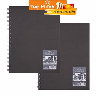 Sổ vẽ phác thảo A5 giấy trơn Sketch Book 50 tờ 150gsm KLONG MS 762, lò xo giấy dày luyện vẽ màu nước