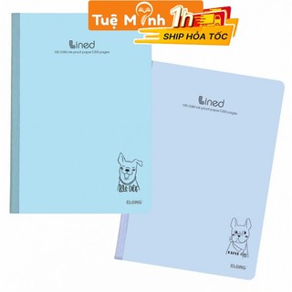 Vở kẻ ngang B5 200 trang Ms 842 Klong [Chọn Màu] may dán gáy bìa màu Pastel VPPTUEMINH, tập sổ Klong