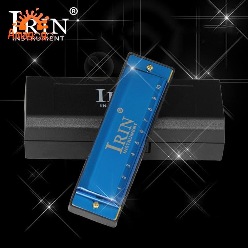 10 Lỗ 20 Note Key Of C Blues Diatonic Harmonica Mouth Organ Có Vỏ